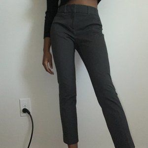 Charcoal cotton cigarette pants